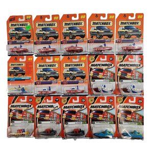 Matchbox Police Boat Sea Speeder Ice Breaker Diecast Vehicles Lot of 15 MOC